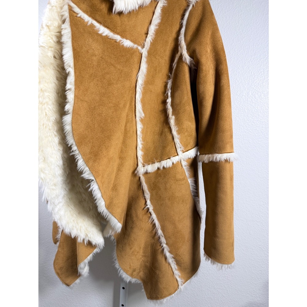 Donna Salyers‎ Fabulous Furs Faux Suede Sherpa Coat Jacket Size S - Picture 7 of 11